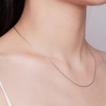 Kapocsnál Állítható méretű vékony ezüst nyaklánc 40-45 cm