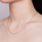 Kapocsnál Állítható méretű vékony ezüst nyaklánc 40-45 cm