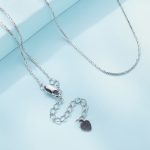 Kapocsnál Állítható méretű vékony ezüst nyaklánc 40-45 cm