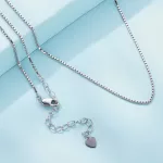 Állítható méretű klasszikus ezüst nyaklánc 40-45 cm