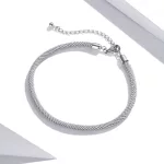 Szürke zsinór karkötő ezüst zárral állítható mérettel 16 + 4,5 cm