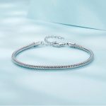 Állítható méretű ezüst karkötő 17,5-22,5 cm