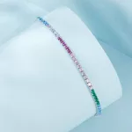 Színes köves állítható méretű karkötő 16-22 cm hosszú