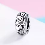 Ezüst Vintage Virág Charm Medál