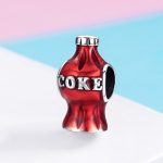 Coke Kólás üveg ezüst színes charm