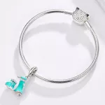 Vespa robogó ezüst függő charm