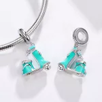 Vespa robogó ezüst függő charm