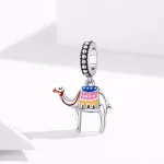 Teve ezüst függő charm