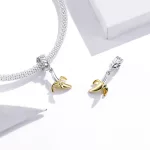 Banán ezüst függő charm