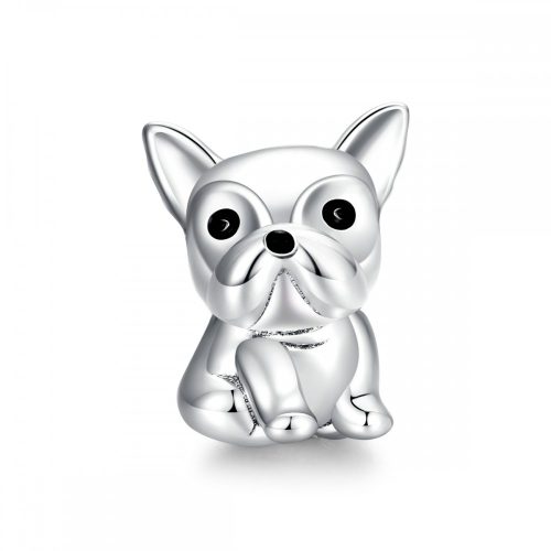 Mini-bulldog-ezust-charm