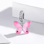 Pillangó ezüst függő charm