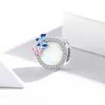 Ezüst Opál Lepkés Charm