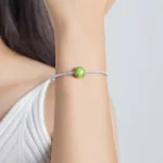Ezüst Opál Lepkés Charm