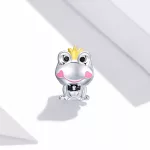 Béka király ezüst charm