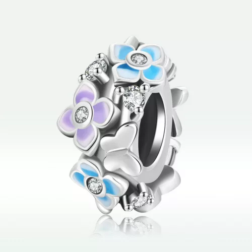 Ezüst Tavaszi Virágok Charm Medál