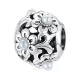 Klasszikus Antik Virágos gömb Ezüst Charm Gyöngyökkel