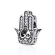 Hamsa kéz (Fatima keze) ezüst charm cirkóniákkal