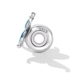 Csodakék pillangó ezüst charm 