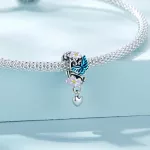 Szerelmes Pillangó függő ezüst charm