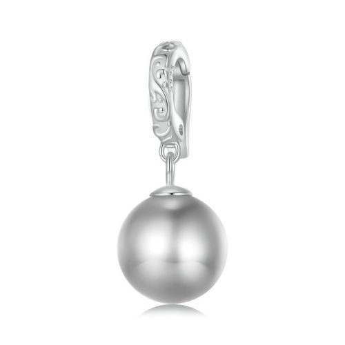 Gyöngyöt tartó ezüst függő charm