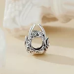 Ezüst Rózsa Mintás Táska Charm