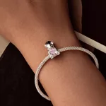 Ezüst Érettségi Maci Charm "Happy" Felirattal