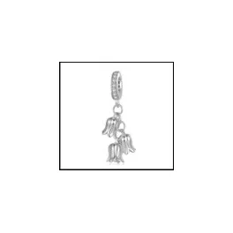   Gyöngyvirág charm – köves akasztóval, harangvirágokkal