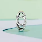 Hűséges Kísérő Ezüst Áttört Kutyus Charm