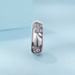 Bársonytalpú Cica Őr ezüst stopper charm