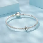 Bársonytalpú Cica Őr ezüst stopper charm