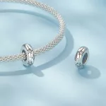 Éjféli Ragyogás ezüst stopper charm