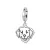 Golden retriever ezüst függő charm