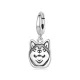 Husky charm – mosolygó kutyafej, patentkapcsos függő