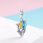 Tengeri halacska ezüst függő charm