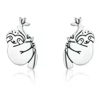 Lógó Lajhár alakú ezüst fülbevaló