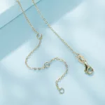 Szív a szívben ezüst nyaklánc arany színben