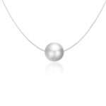 Damil nyaklánc ezüst kapoccsal gyöngy medállal