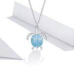 Ezüst nyaklánc teknős medállal