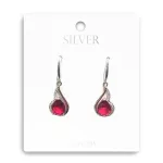 Rubin Harmatcsepp Ezüst Fülbevaló