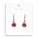 Rubin Harmatcsepp Ezüst Fülbevaló