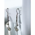 Szikrázó Gömbök Zuhataga Ezüst Fülbevaló