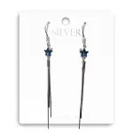 Éjféli Csillag Zuhogó Ezüst Fülbevaló