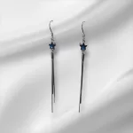 Éjféli Csillag Zuhogó Ezüst Fülbevaló