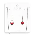 Ravaszdi Rókás Áthúzós Ezüst Fülbevaló