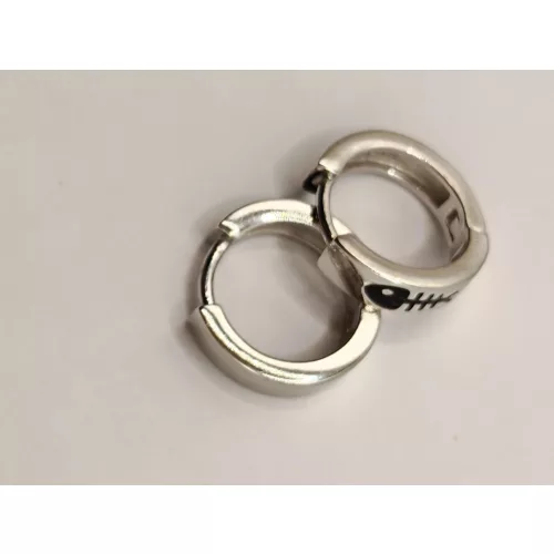 Halszálka karika ezüst fülbevaló