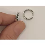 Halszálka karika ezüst fülbevaló