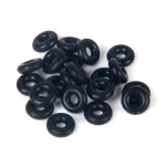 Fekete színű szilikon rögzítő gyűrű ezüst charmokhoz