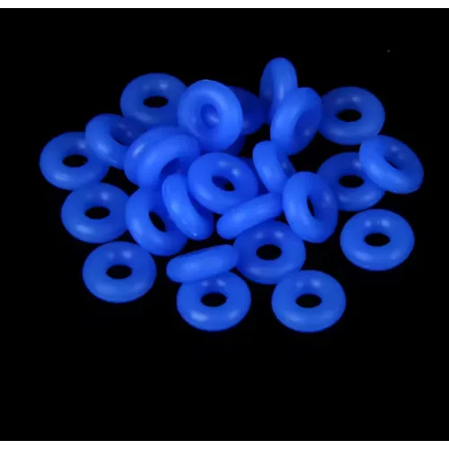 Kék színű szilikon rögzítő gyűrű ezüst charmokhoz