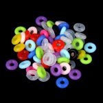 Meglepetés színű szilikon rögzítő gyűrű ezüst charmokhoz