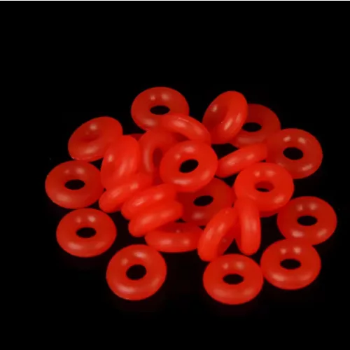 Piros színű szilikon rögzítő gyűrű ezüst charmokhoz